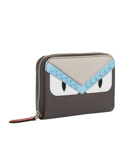 FENDI Monster Eyes Women Wallet Long Zippy Zipper .